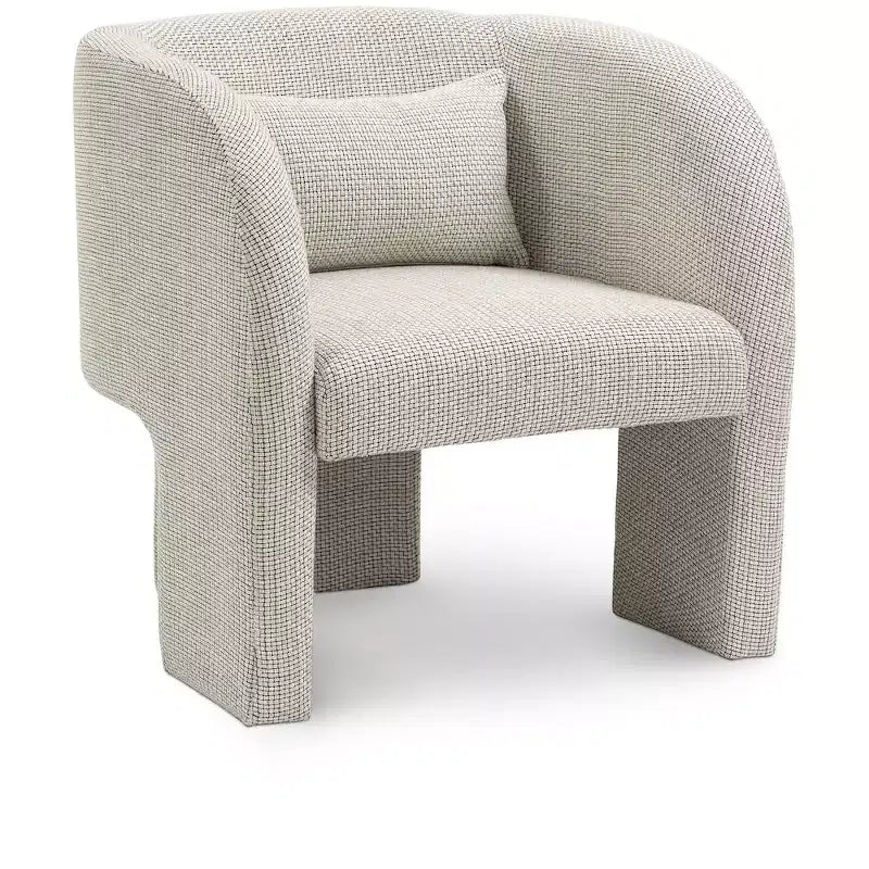 Meridian Furniture,Sawyer Weaved Polyester Fabric Accent Chair