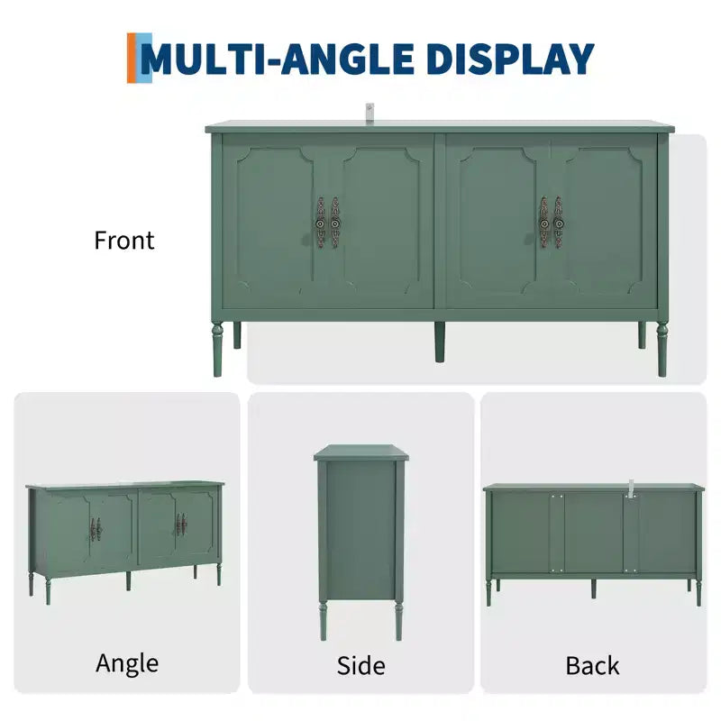 59 Inch Wide Buffet Cabinet with Storage Function, Kitchen Storage Cabinet, Wooden Console Table, Coffee Bar Decorative Cabinet for Dining Room