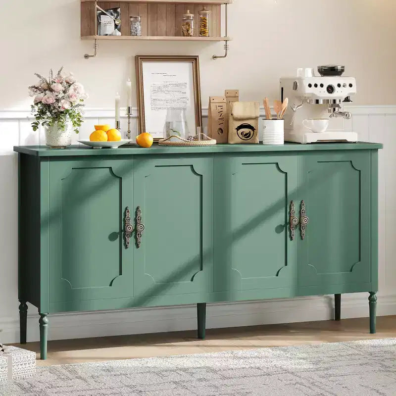 59 Inch Wide Buffet Cabinet with Storage Function, Kitchen Storage Cabinet, Wooden Console Table, Coffee Bar Decorative Cabinet for Dining Room