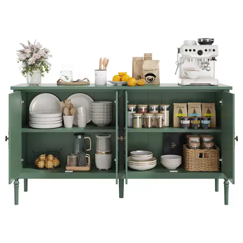 59 Inch Wide Buffet Cabinet with Storage Function, Kitchen Storage Cabinet, Wooden Console Table, Coffee Bar Decorative Cabinet for Dining Room