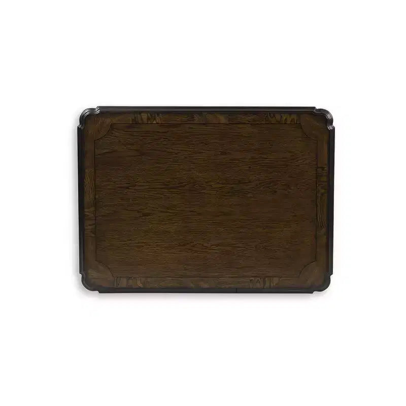 Signature Design by Ashley Maylee Coffee Table with Dark Brown Finish and Cabriole Legs
