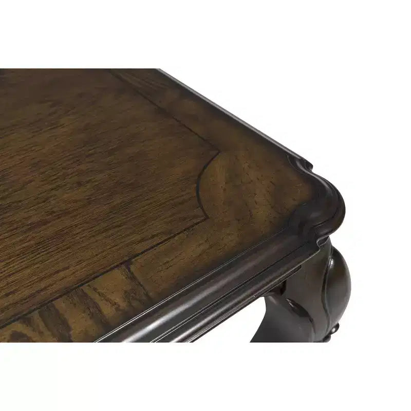 Signature Design by Ashley Maylee Coffee Table with Dark Brown Finish and Cabriole Legs
