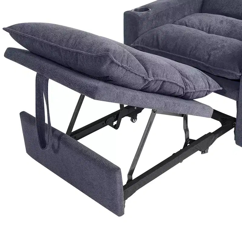 GDFStudio Clermont 3-in-1 Convertible Velvet Sofa Chair with Adjustable Backrest