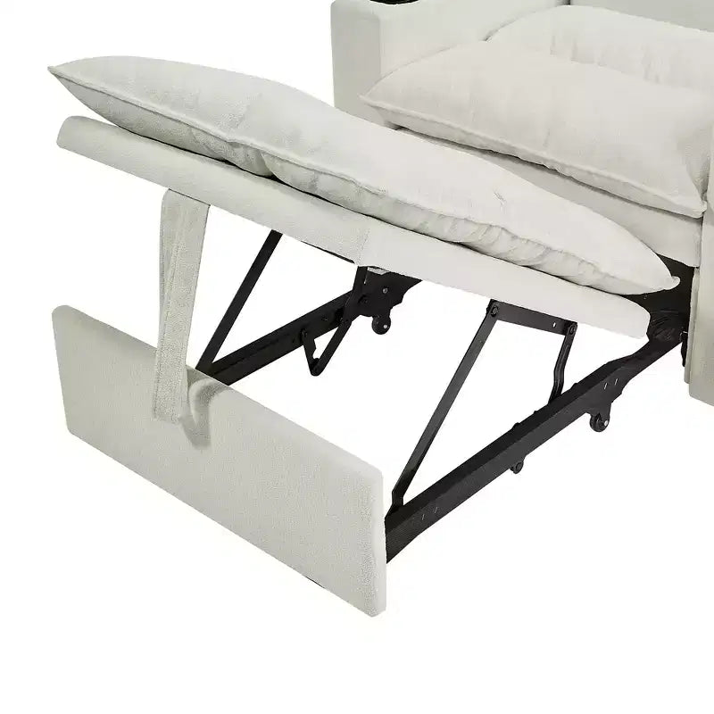 GDFStudio Clermont 3-in-1 Convertible Velvet Sofa Chair with Adjustable Backrest