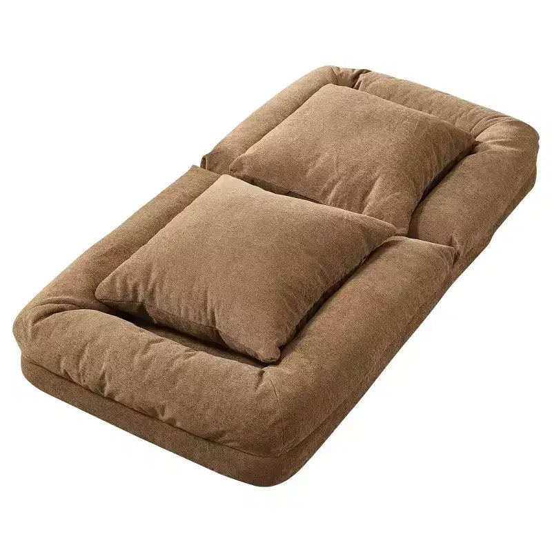 GustoWave 64.9'' 5-Position Adjustable Lazy Sofa Bed, Upholstered Human Dog Bed for Adult & Pets, Foldable Floor Lounger Chair