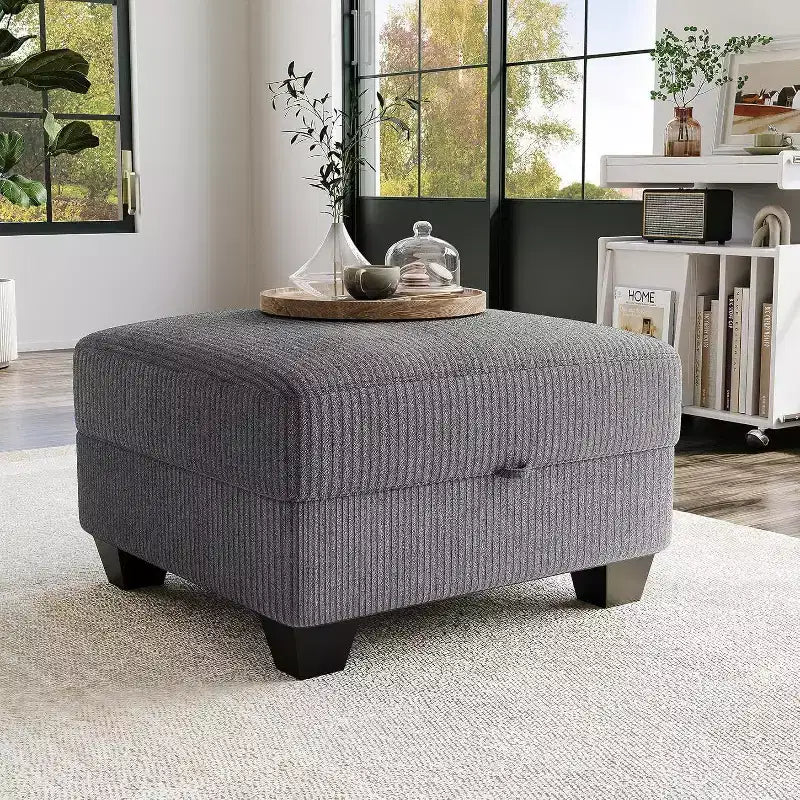 140 Large U Shaped Sectional Couch with Ottoman Chaise, Convertible Modular Sectional Sofa with Ottomans with 7 Seat for Living Room, Office - Gray