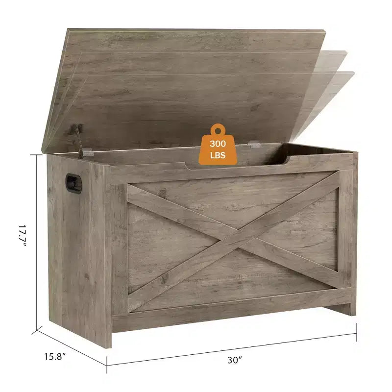 30 Inches Storage Chest, Storage Box with Safety Hinges, Entryway Shoe Bench with Flip-Top, Toy Trunk for Living Room, Bedroom