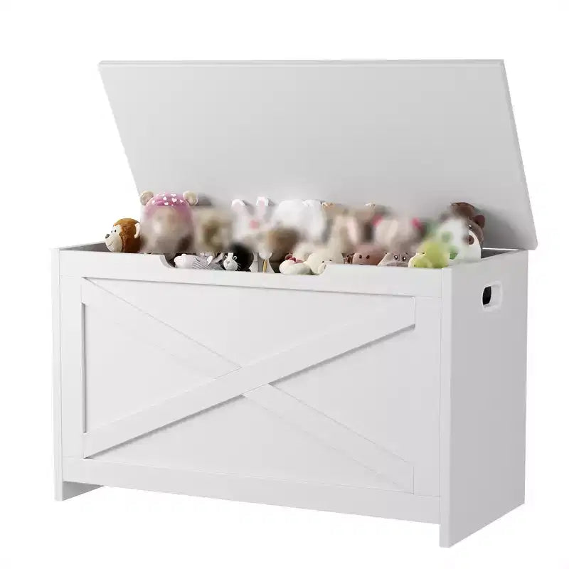 30 Inches Storage Chest, Storage Box with Safety Hinges, Entryway Shoe Bench with Flip-Top, Toy Trunk for Living Room, Bedroom