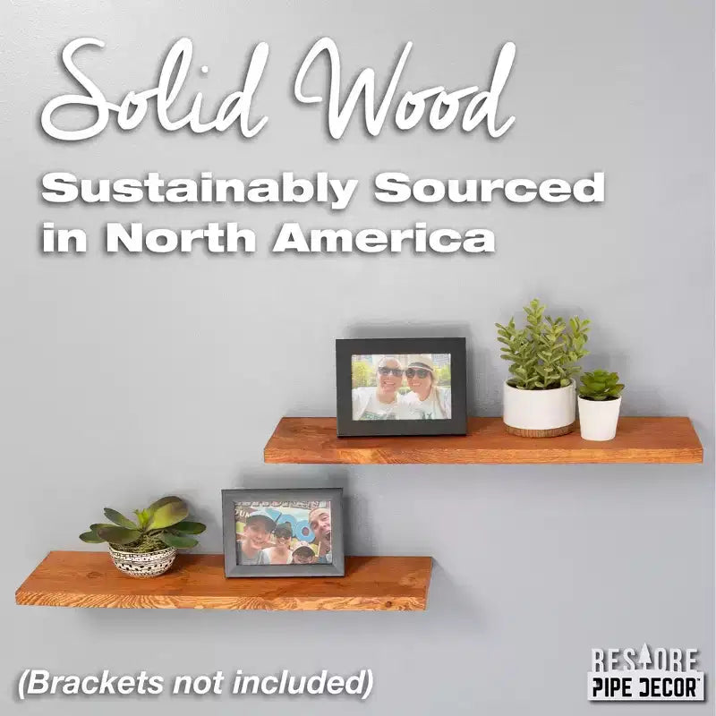 RESTORE Sunset Cedar 24 in. Wood Shelf (Wood Only) by Pipe Decor