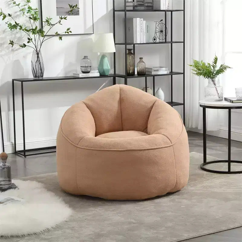 Bean Bag Chair, High-Density Foam Filling Bean Bag Sofa Chairs with Foot Stool, Modern Accent Chair with Ottoman