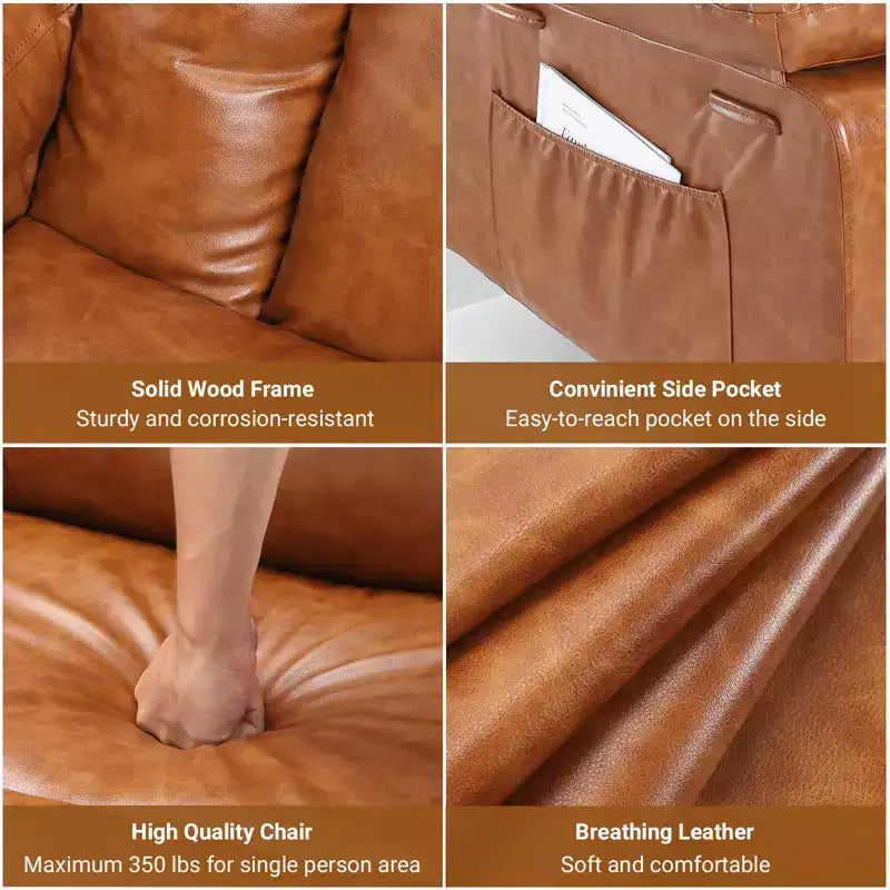 41.7 PU Leather Power Lift Recliner Chair, Adjustable Recliner, Ergonomic Single Sofa, for Living Room