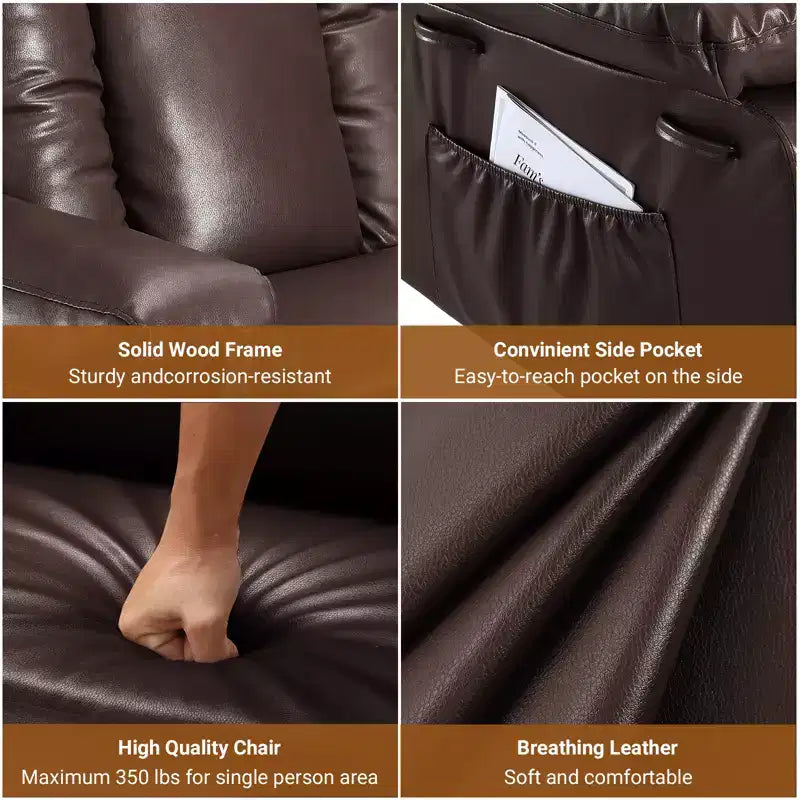 41.7 PU Leather Power Lift Recliner Chair, Adjustable Recliner, Ergonomic Single Sofa, for Living Room