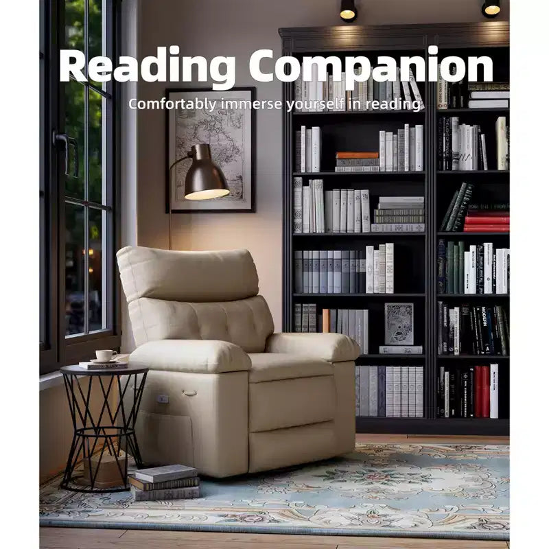 Extra-large massage and heated rocking chair, 360 rotating recliner, with remote control, cup holder and side pockets, ergonomically designed.