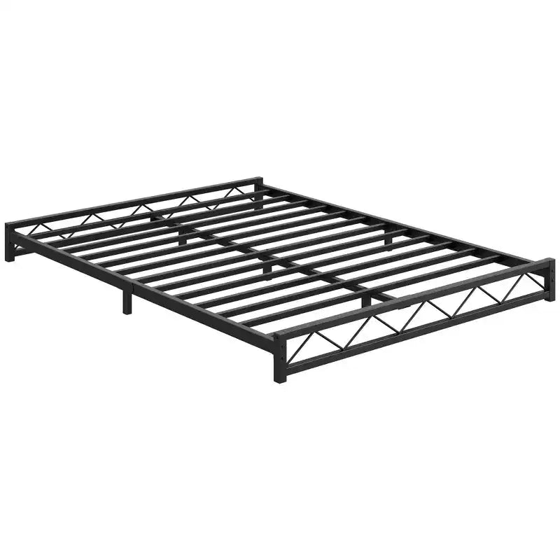 Full Size Metal Bed Frame, Steel Slat Support, Metal Platform Bed Frame, No Box Spring Needed, Easy Assembly, Noise Free
