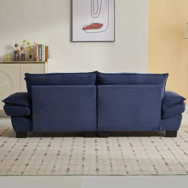 EHMKNP Comfy Corduroy Sofa Sleeper Couch  Loveseat with Pillows, Deep Seat Upholstered Sofa for Living Room, Bedroom, Apartment, or Office