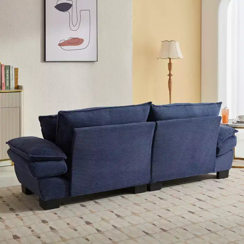 EHMKNP Comfy Corduroy Sofa Sleeper Couch  Loveseat with Pillows, Deep Seat Upholstered Sofa for Living Room, Bedroom, Apartment, or Office