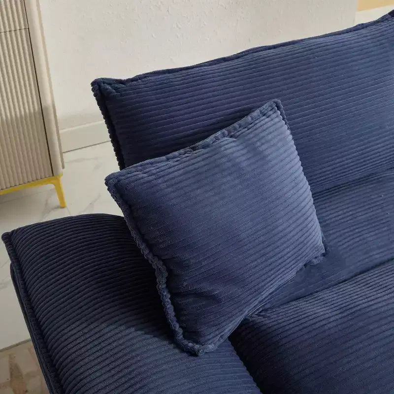 EHMKNP Comfy Corduroy Sofa Sleeper Couch  Loveseat with Pillows, Deep Seat Upholstered Sofa for Living Room, Bedroom, Apartment, or Office