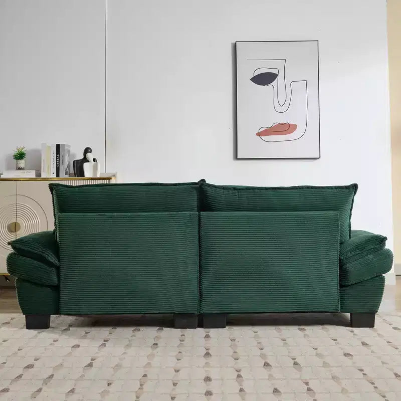 EHMKNP Comfy Corduroy Sofa Sleeper Couch  Loveseat with Pillows, Deep Seat Upholstered Sofa for Living Room, Bedroom, Apartment, or Office