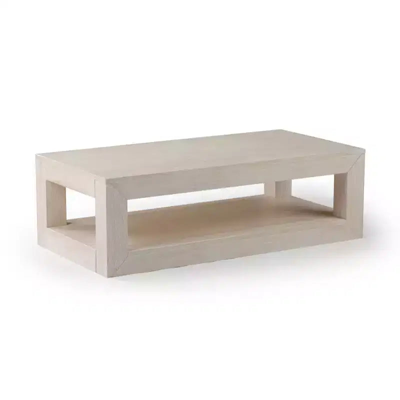 Modern Rectangular Coffee Table with Bottom Shelf (48in x 24in / 1220mm x 610mm)
