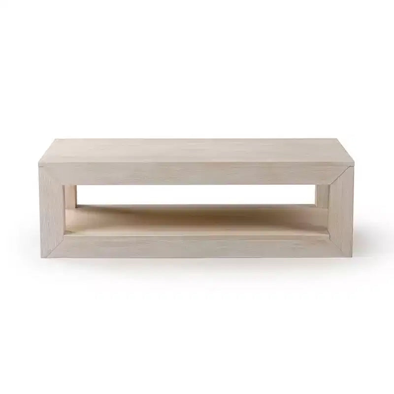 Modern Rectangular Coffee Table with Bottom Shelf (48in x 24in / 1220mm x 610mm)