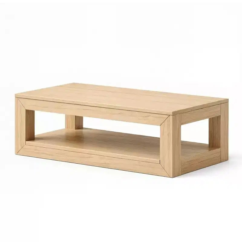 Modern Rectangular Coffee Table with Bottom Shelf (48in x 24in / 1220mm x 610mm)