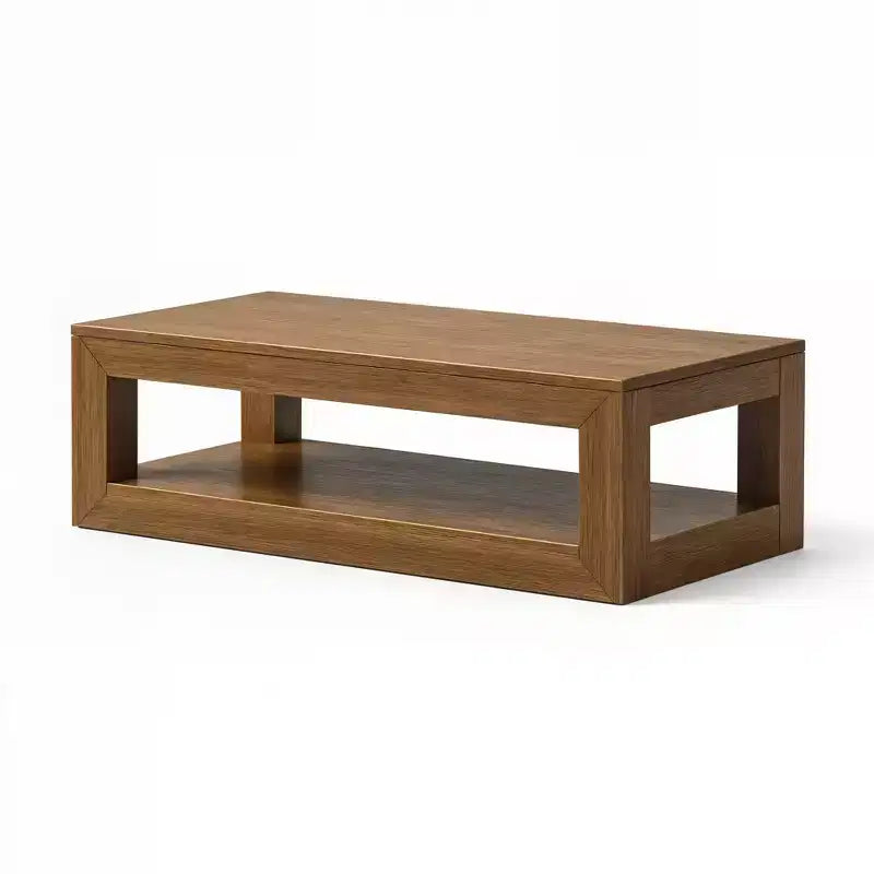 Modern Rectangular Coffee Table with Bottom Shelf (48in x 24in / 1220mm x 610mm)