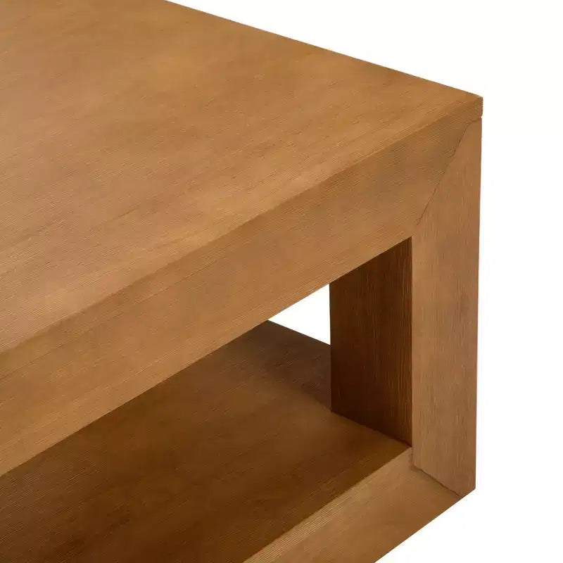 Modern Rectangular Coffee Table with Bottom Shelf (48in x 24in / 1220mm x 610mm)