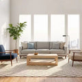 Modern Rectangular Coffee Table with Bottom Shelf (48in x 24in / 1220mm x 610mm)