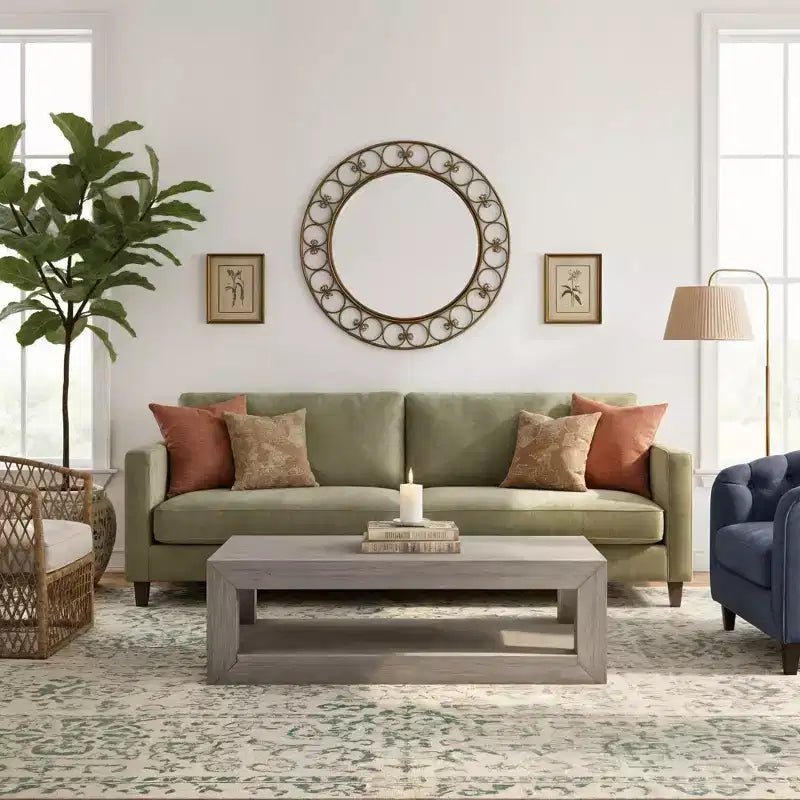 Modern Rectangular Coffee Table with Bottom Shelf (48in x 24in / 1220mm x 610mm)