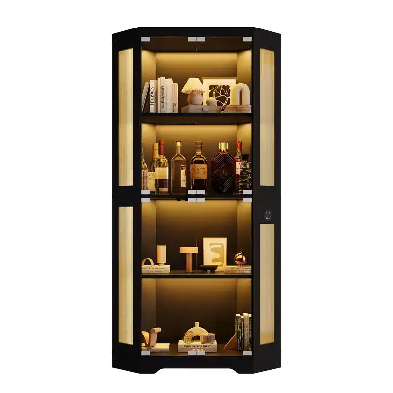 Display Cabinet with Adjustable Glass Shelves