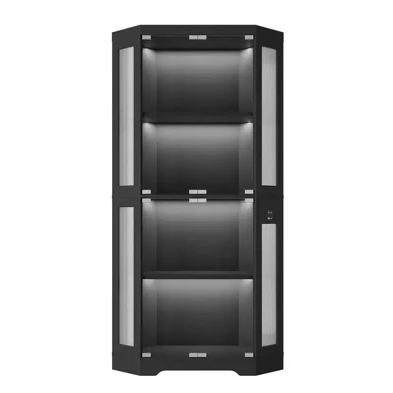 Display Cabinet with Adjustable Glass Shelves