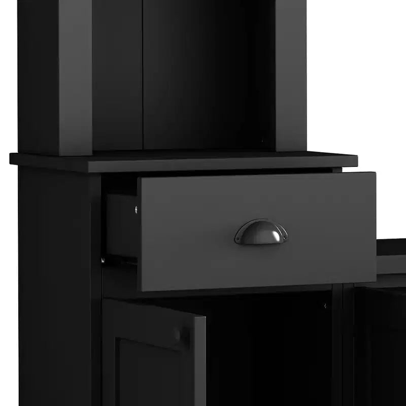 Meuble mural de divertissement TV avec pont 75, meuble de rangement TV avec étagères, grande console média avec étagères réglables
