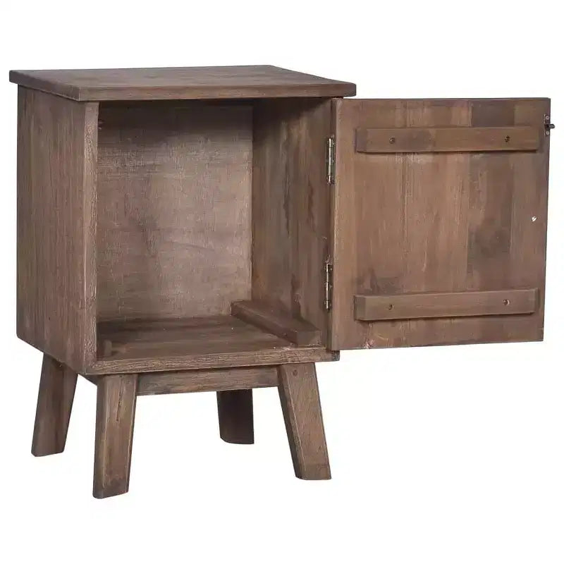Table de chevet 40 x 30 x 53 cm en teck massif