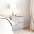 Armoire de rangement d'appoint, table de bout pour salon, bois d'ingénierie – Gris béton