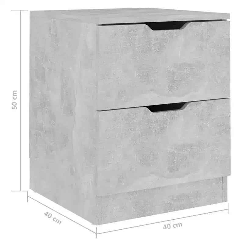 Armoire de rangement d'appoint, table de bout pour salon, bois d'ingénierie – Gris béton