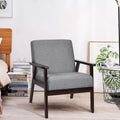 Fauteuil d'appoint en bois rembourré Fauteuil en tissu Bureau à domicile
