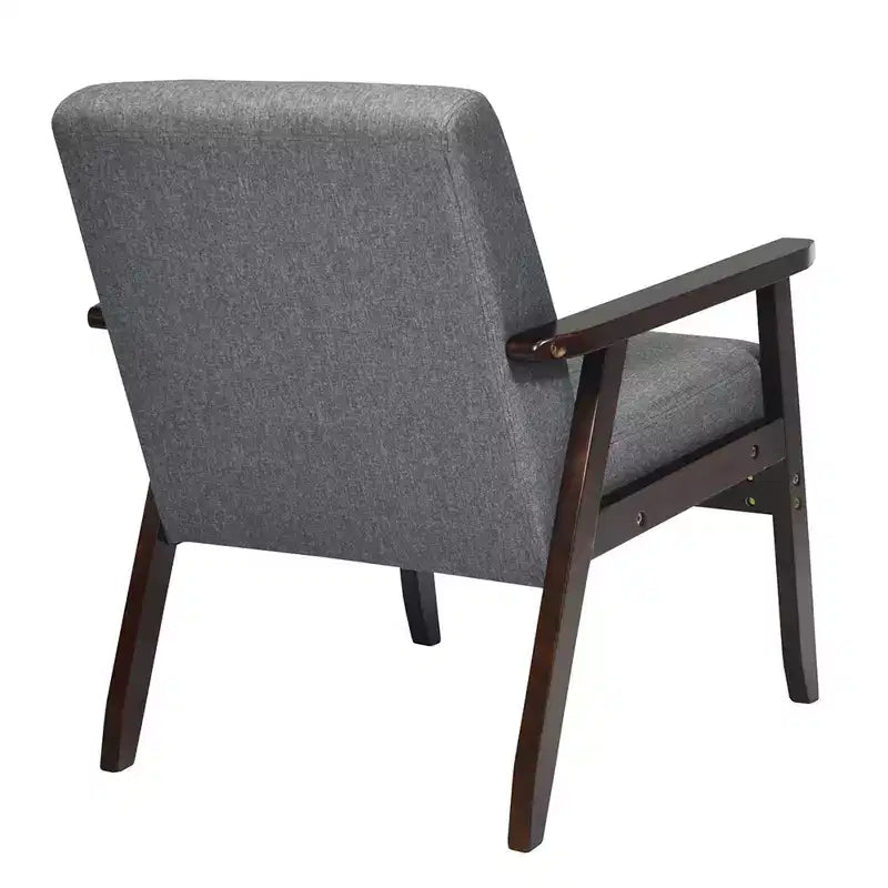 Fauteuil d'appoint en bois rembourré Fauteuil en tissu Bureau à domicile