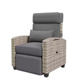 GustoWave Reclining Patio Chair with Independent Backrest & Footrest Adjustment, 150 Lockable Comfort, Easy Armrest Control, Outdoor Lounge