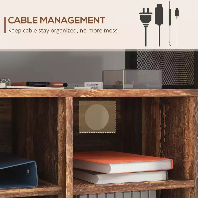 Meuble d'imprimante avec prise et ports de chargement USB, table d'imprimante mobile industrielle avec rangement et roulettes