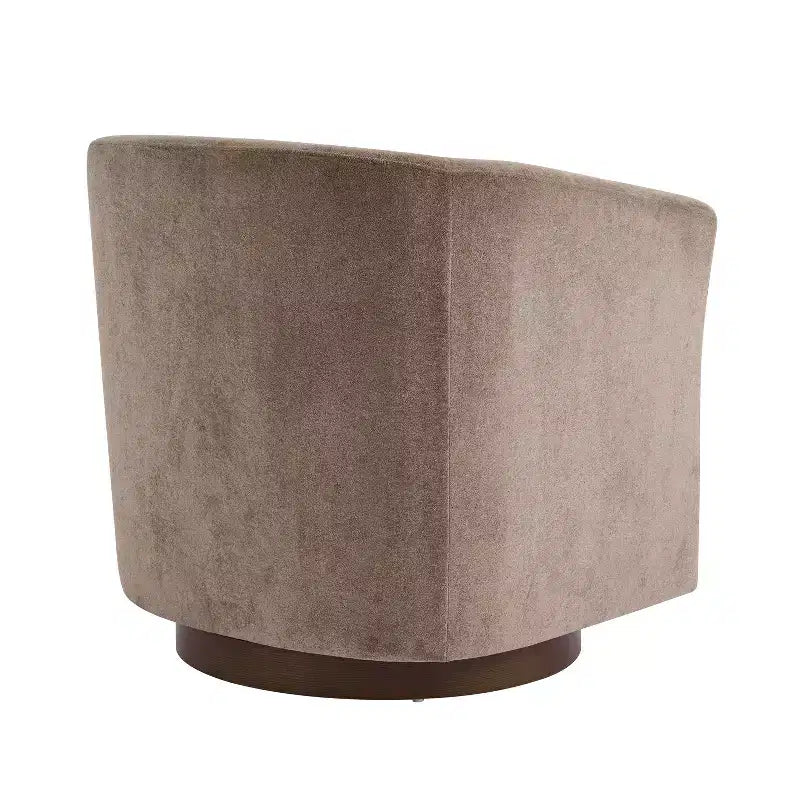 Christopher Knight Home Harlow Modern Wooden 360 Swivel Velvet Upholstered Accent Chair