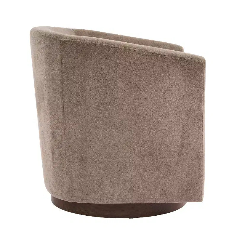 Christopher Knight Home Harlow Modern Wooden 360 Swivel Velvet Upholstered Accent Chair