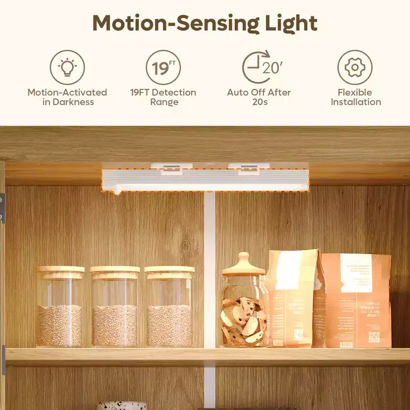 Bestier 72 Tall Kitchen Pantry Storage Cabinet with Doors and Shelves, Food Pantry Cabinet with Motion Sensor Light