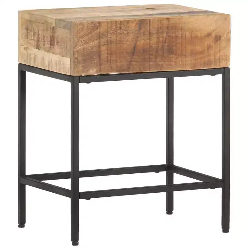 vidaXL Side Table Brown Solid rough mango wood Small Durable
