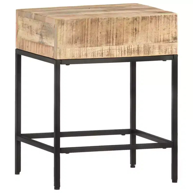 vidaXL Side Table Brown Solid rough mango wood Small Durable