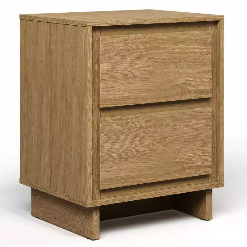 Commode 2 tiroirs, Commode moderne en bois avec bords nets, Meuble de rangement polyvalent pour chambre, salon, bureau, entrée