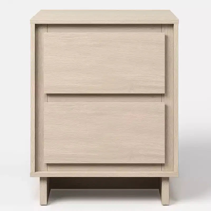 Commode 2 tiroirs, Commode moderne en bois avec bords nets, Meuble de rangement polyvalent pour chambre, salon, bureau, entrée