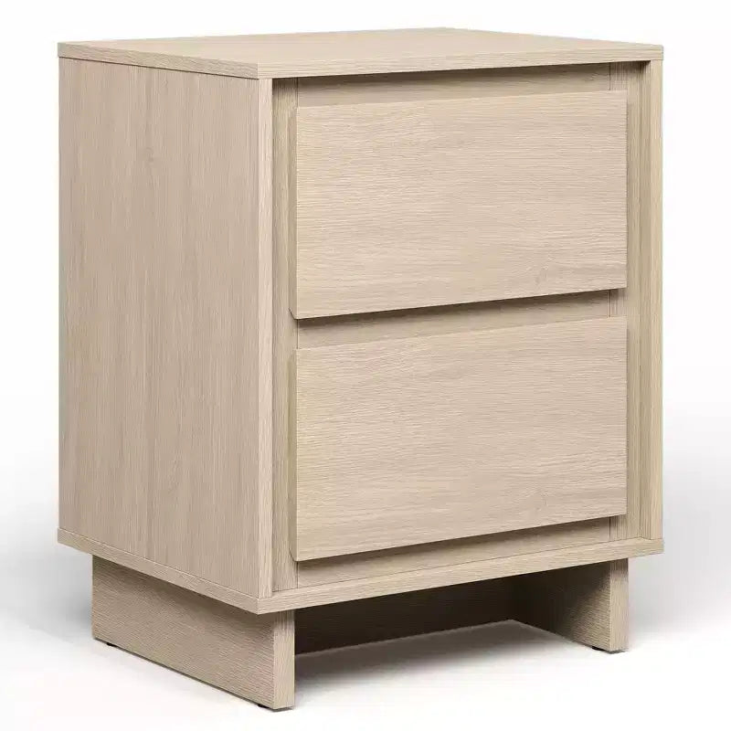 Commode 2 tiroirs, Commode moderne en bois avec bords nets, Meuble de rangement polyvalent pour chambre, salon, bureau, entrée