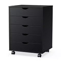 TUYOHW 5/7-Drawer Mobile File Cabinet,Modern Under-Desk Storage Organizer for Office and Home,Smooth & Noise-Free Natural Wooden Drawers
