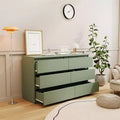 6 Drawer Double Dresser For Nursery, Kids Organizer, Chest of Drawers Green