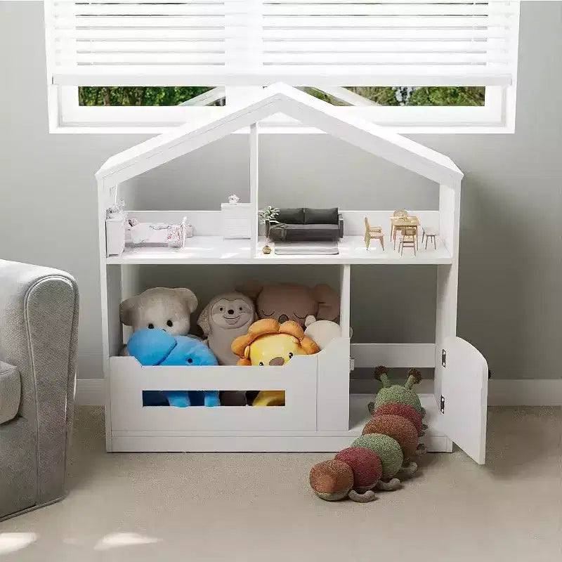 Étagère à livres pour enfants à 2 niveaux avec capteur de mouvement - Étagère à livres en bois, Organisateur de rangement de jouets, Présentoir à livres pour chambres d'enfants, salles de classe, salles de jeux